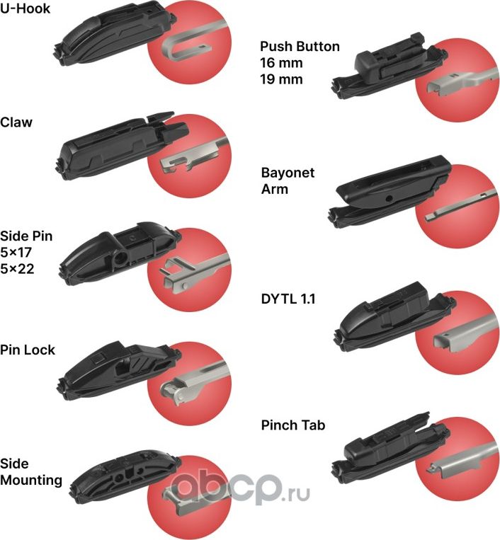 Щетка стеклоочистителя гибридная Double Force 600 мм (24) Double Force. Артикул DFHY24