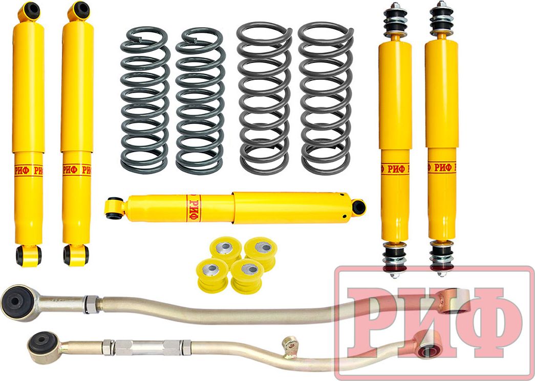 Лифт-комплект РИФ для Nissan Patrol Y61 (левый руль) 1997-2026, , лифт 150 мм. Артикул RIF-Y61-6-L