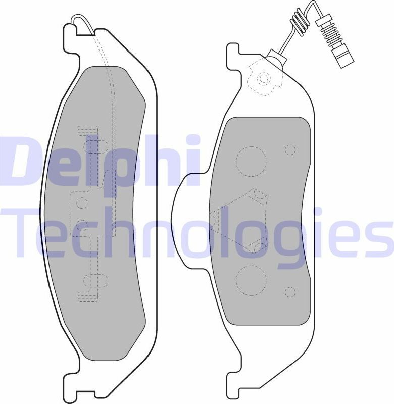 Тормозные колодки Delphi (Low-Metallic). Артикул LP1299