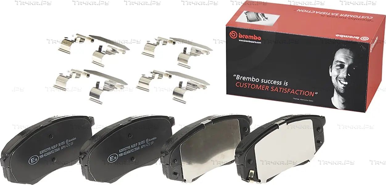 Тормозные колодки Brembo PRIME LINE передние для Hyundai Sonata VII (LF) 2014-2019. Артикул P 30 055