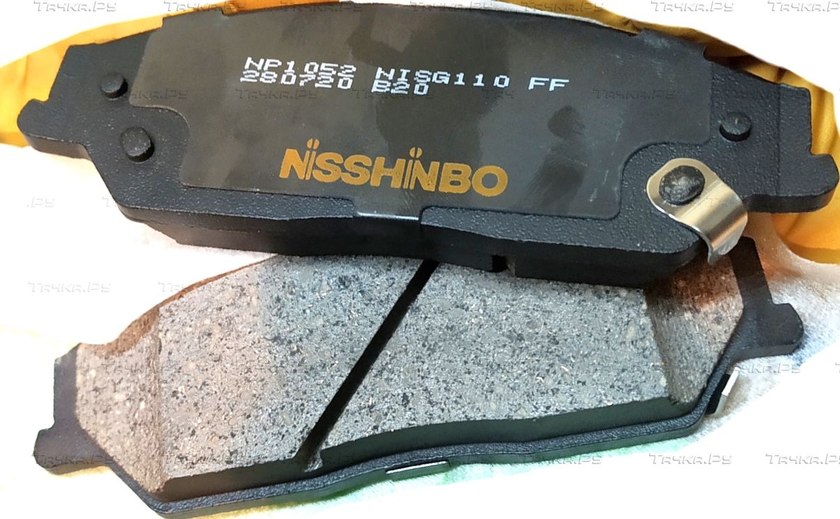 Тормозные колодки Nisshinbo передние для BYD F8 (S8) 2009-2013. Артикул NP1052