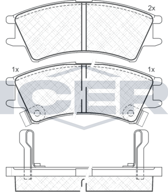 Тормозные колодки Icer. Артикул 181268