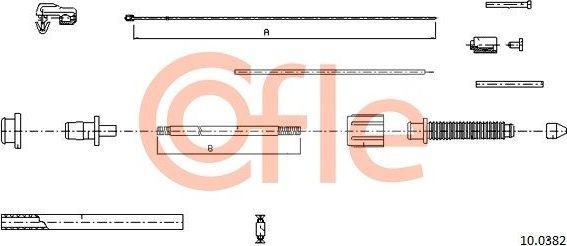 Трос газа Cofle. Артикул 92.10.0382