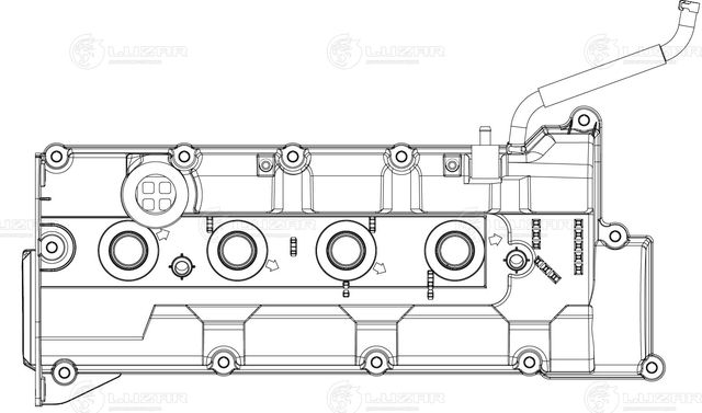 Клапанная крышка Luzar (PA 66-GF 35) для Kia Cerato I 2004-2007. Артикул LVPC 0820