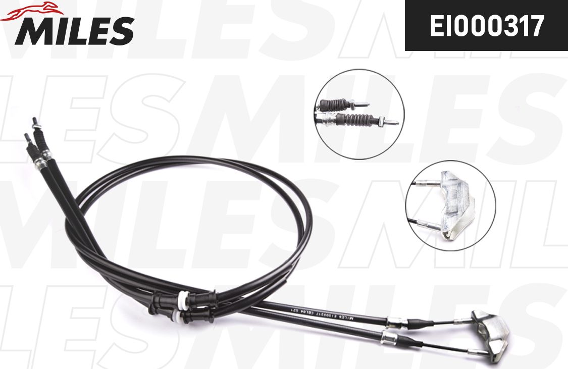 Трос ручника (тросик ручного тормоза) Miles. Артикул EI000317