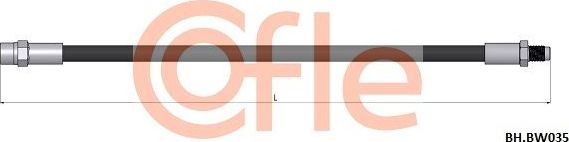 Тормозной шланг Cofle передний правый/левый для Audi 80 II (B1) 1972-1978. Артикул 92.BH.BW035