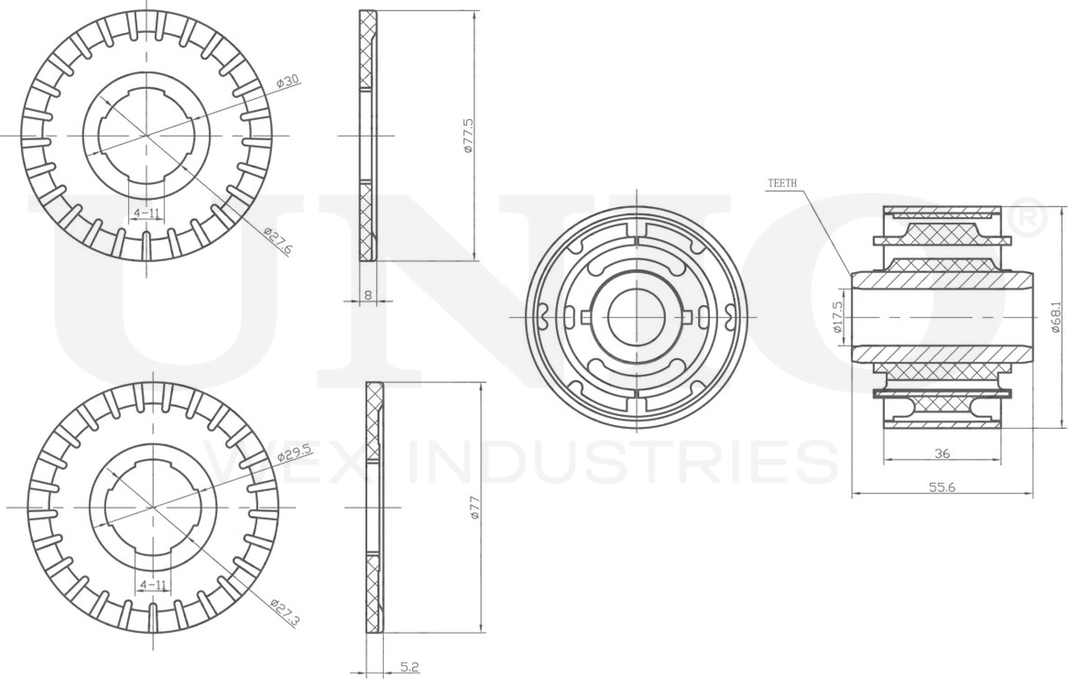 Сайлентблок рычага подвески (Unio). Артикул RMP-20446