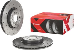 Тормозной диск Brembo XTRA передний для Volkswagen Jetta VI 2010-2019. Артикул 09.9772.1X