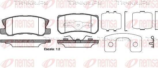 Тормозные колодки Remsa задние для Lancia Flavia I 2012-2014. Артикул 0803.22