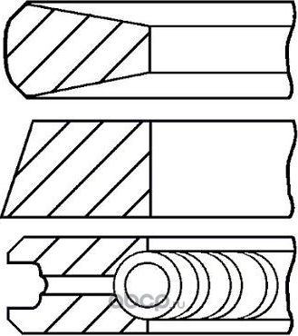 Кольца dm.83.00 STD [2-2-3] 1 ПОР. (Goetze). Артикул 0843190000