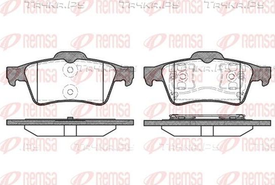 Тормозные колодки Remsa задние для Renault Laguna II 2001-2007. Артикул 0842.00