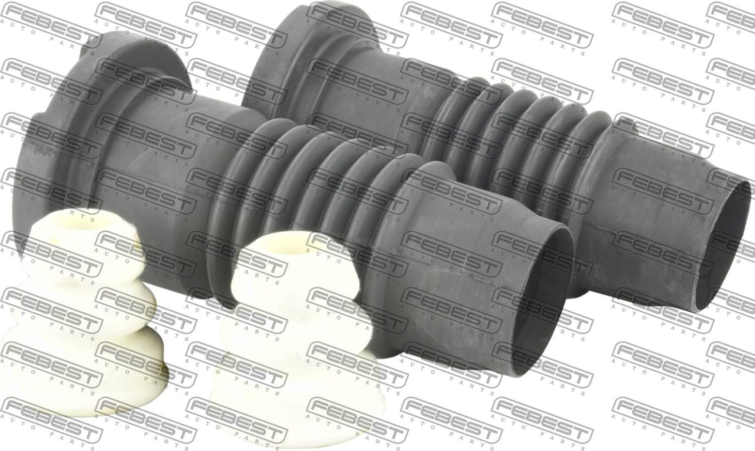 Комплект отбойников и пыльников амортизаторов (стоек) Febest. Артикул MZSHB-GGF-KIT