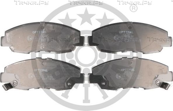 Тормозные колодки Optimal передние для Honda Civic VIII 2005-2012. Артикул BP-10133