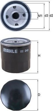 Масляный фильтр Mahle. Артикул OC 242