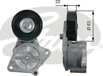 Натяжной ролик (натяжитель) приводного поликлинового ремня Gates DriveAlign® для Infiniti FX II (S51) 2008-2009. Артикул T38492