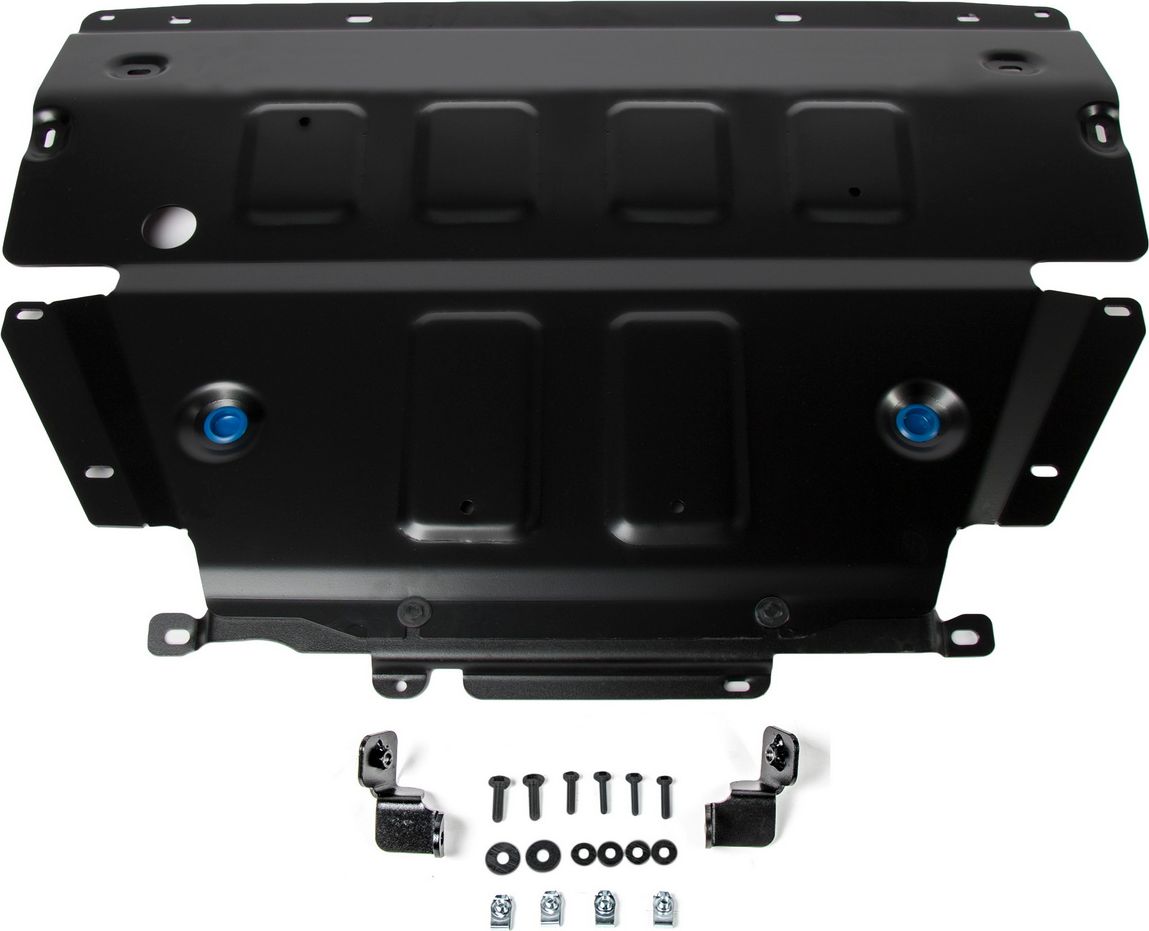 Защита алюминиевая Rival для картера Rival (черная) для Porsche Cayenne III 2017-2026. Артикул 333.4615.1