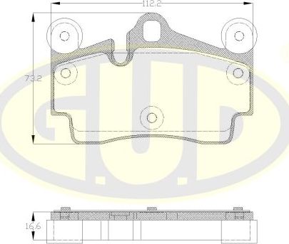 Тормозные колодки G.U.D.. Артикул GBP099600