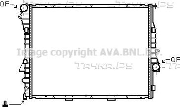 Радиатор охлаждения двигателя AVA. Артикул BW2274