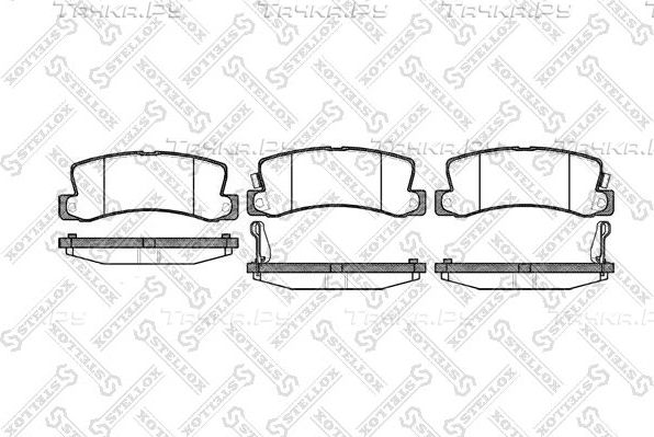 Тормозные колодки Stellox задние для Lexus ES III 1996-2001. Артикул 225 022-SX