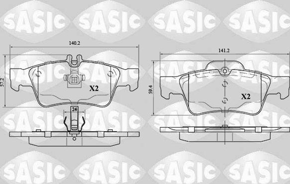 Тормозные колодки Sasic. Артикул 6216105