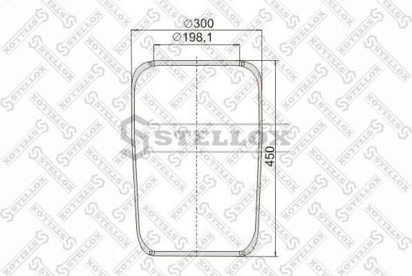 Пневмоподушка (пневморессора) Stellox. Артикул 90-07270-SX
