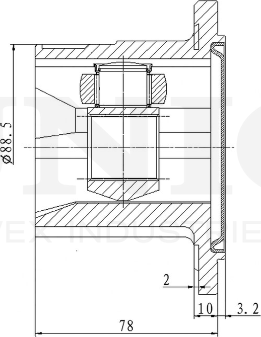 ШРУС внутренний (Unio). Артикул CVJ-30108