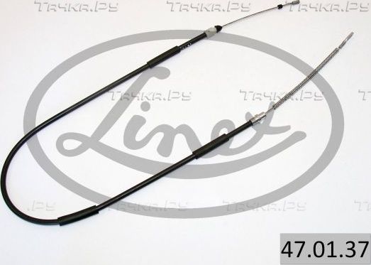 Трос ручника (тросик ручного тормоза) Linex. Артикул 47.01.37