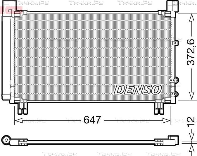 Радиатор кондиционера (конденсатор) Denso. Артикул DCN50053