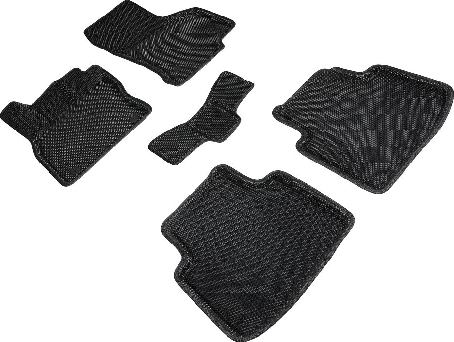Коврики Seintex 3D EVA Соты для салона Skoda Superb III 2015-2026 ЧЕРНЫЕ. Артикул 95436