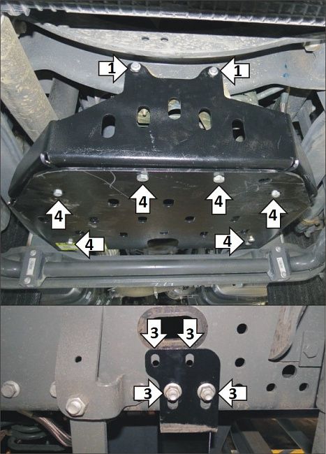 Защита Мотодор для картера Toyota Sitrak C7H, G7 2022-2026. Артикул 26206