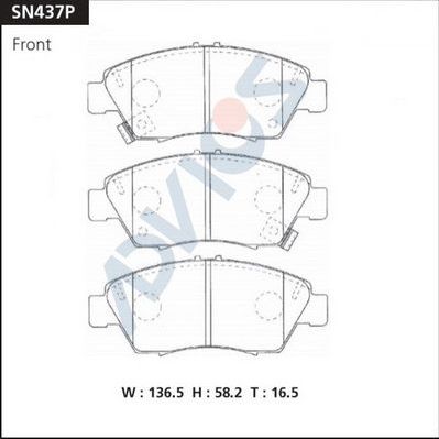 Тормозные колодки Advics. Артикул SN437P
