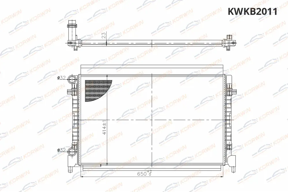 Радиатор охлаждения Skoda Octavia 13 Golf VII 12 ) 1 6i сборный (Korwin) Korwin. Артикул KWKB2011
