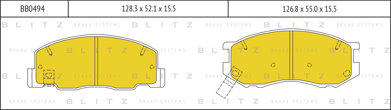 Колодки тормозные TOYOTA PREVIA/ESTIMA/LITEACE 90- перед. (Blitz) Blitz. Артикул BB0494