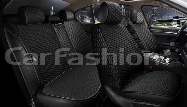 Накидки универсальные CarFashion Romb Plus для авто, цвет Черный/Черный/Черный. Артикул 22679