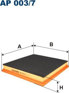 Воздушный фильтр Filtron. Артикул AP 003/7