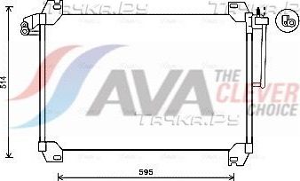 Радиатор кондиционера (конденсатор) AVA (алюминий). Артикул SBA5074