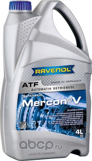RAVENOL ATF Mercon V Масло трансмиссионное синт. 4L. Артикул 1212101004