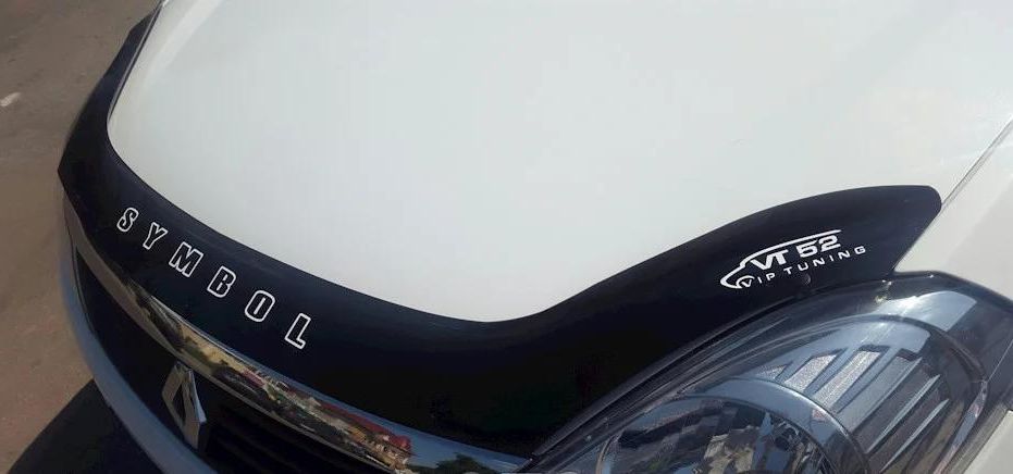 Дефлектор VT52 для капота Renault Symbol II 2008-2013. Артикул RL08VT