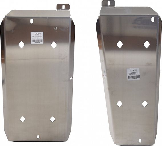 Защита алюминиевая АВС-Дизайн для бензобаков Mitsubishi Outlander III 2013-2026. Артикул 14.19ABC