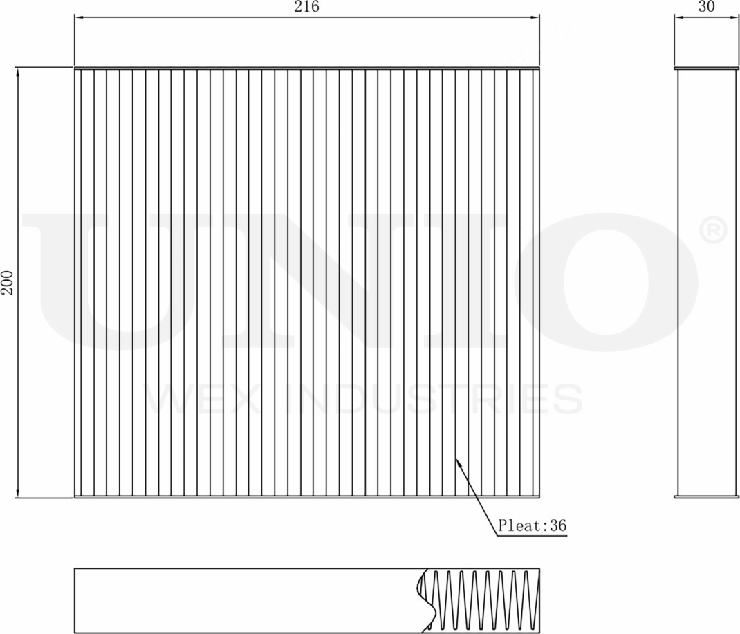 Фильтр салона (Unio). Артикул FLT-40002