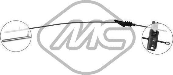 Трос ручника (тросик ручного тормоза) Metalcaucho. Артикул 81331