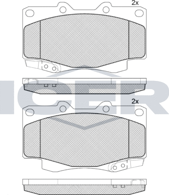 Тормозные колодки Icer. Артикул 141007-208