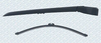 Поводок (рычаг) и щетка стеклоочистителя (дворника) Magneti Marelli. Артикул 000723180411