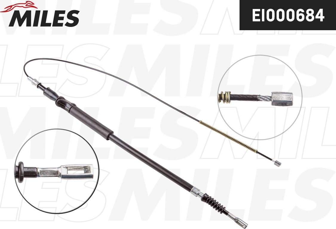 Трос ручника (тросик ручного тормоза) Miles. Артикул EI000684