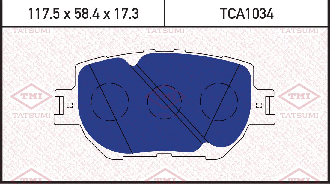 Колодки тормозные TOYOTA CELICA/COROLLA 1.8-2.0D 99- передние (Tatsumi). Артикул TCA1034