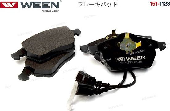 Тормозные колодки WEEN передние для Audi S3 I (8L) 2000-2003. Артикул 151-1123