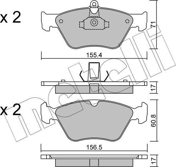 Тормозные колодки Metelli. Артикул 22-0128-0