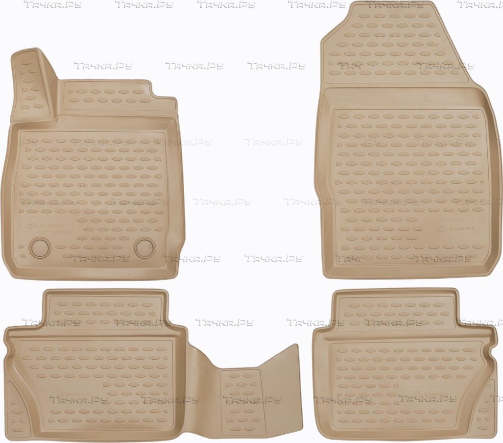 Коврики Element для салона Ford Fiesta VI рестайлинг седан, хэтчбек 2015-2019 БЕЖЕВЫЕ. Артикул 1624172b