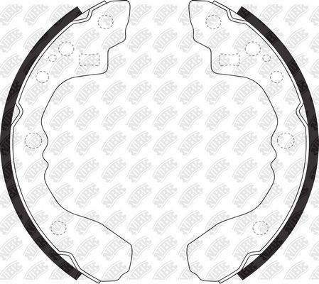 Тормозные колодки NiBK задние для Kia Sephia I 1993-1997. Артикул FN11161