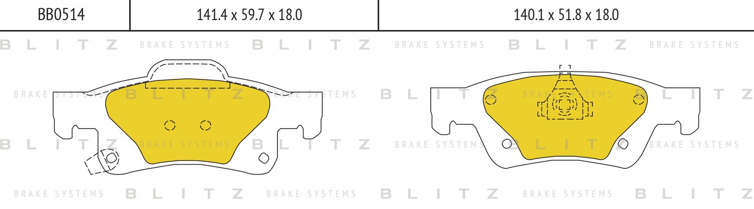 Колодки тормозные JEEP GRAND CHEROKEE 10- задн. (Blitz). Артикул BB0514